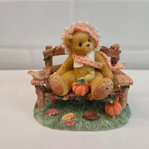 Vintage Cherished Teddies Cathy An Autumn Breeze Blows Blessings To Please 1997 - Picture 1 of 3